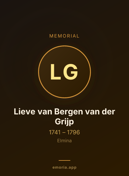 Memorial portrait of Lieve van Bergen van der Grijp