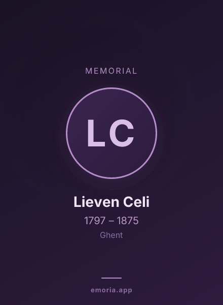Memorial portrait of Lieven Celi