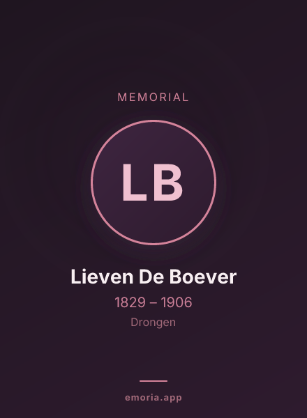 Memorial portrait of Lieven De Boever