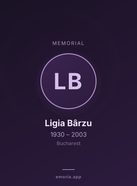 Memorial portrait of Ligia Bârzu