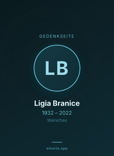 Gedenkportrait von Ligia Branice