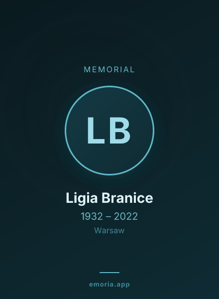 Memorial portrait of Ligia Branice