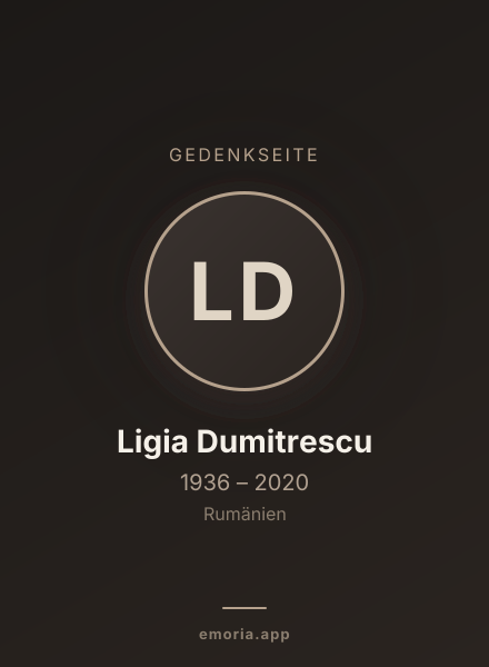 Gedenkportrait von Ligia Dumitrescu