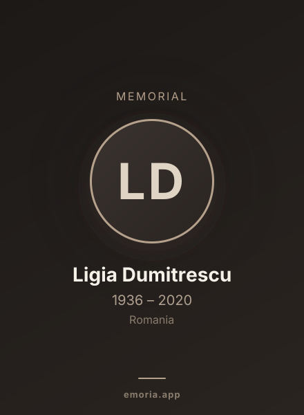 Memorial portrait of Ligia Dumitrescu