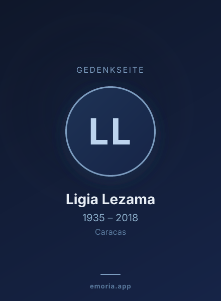 Gedenkportrait von Ligia Lezama