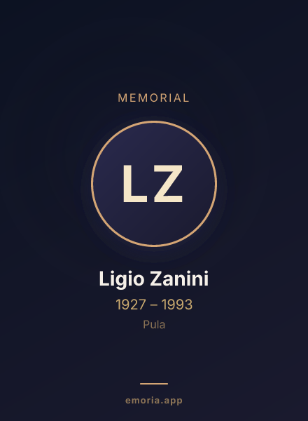 Memorial portrait of Ligio Zanini
