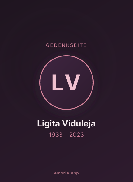 Gedenkportrait von Ligita Viduleja
