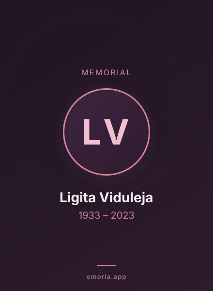 Memorial portrait of Ligita Viduleja