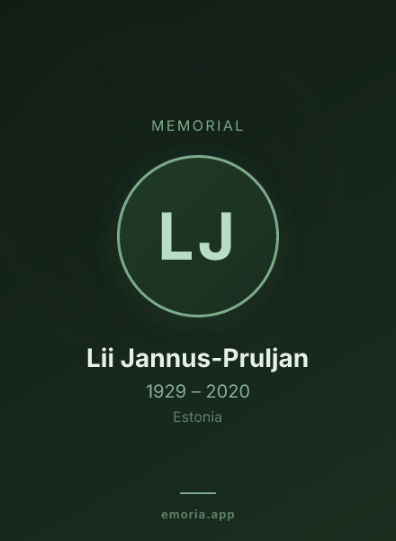 Memorial portrait of Lii Jannus-Pruljan