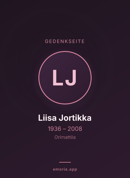Gedenkportrait von Liisa Jortikka