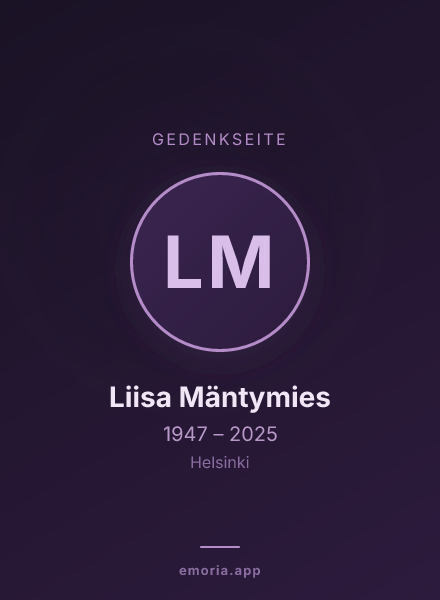Gedenkportrait von Liisa Mäntymies