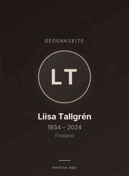 Gedenkportrait von Liisa Tallgrén