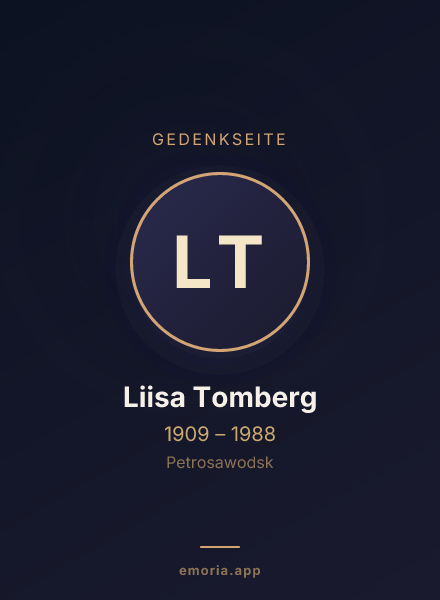 Gedenkportrait von Liisa Tomberg