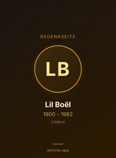 Gedenkportrait von Lil Boël