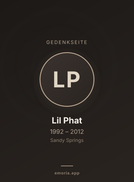 Gedenkportrait von Lil Phat