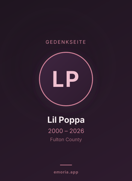 Gedenkportrait von Lil Poppa