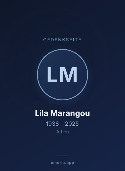 Gedenkportrait von Lila Marangou
