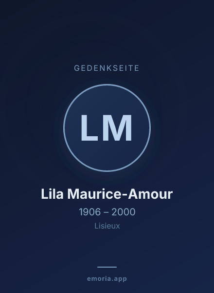 Gedenkportrait von Lila Maurice-Amour