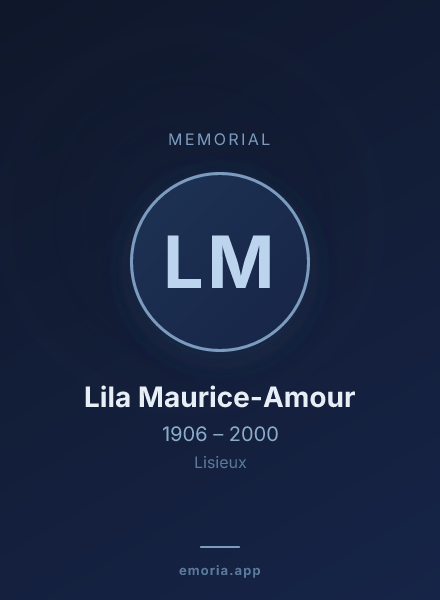 Memorial portrait of Lila Maurice-Amour