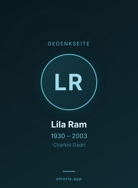 Gedenkportrait von Lila Ram