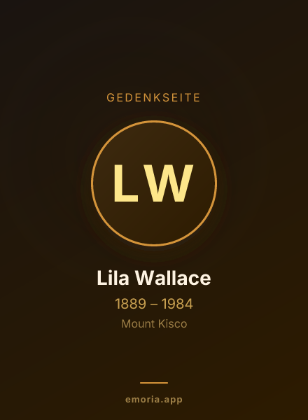 Gedenkportrait von Lila Wallace