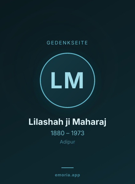 Gedenkportrait von Lilashah ji Maharaj