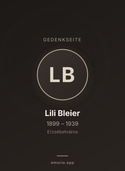 Gedenkportrait von Lili Bleier