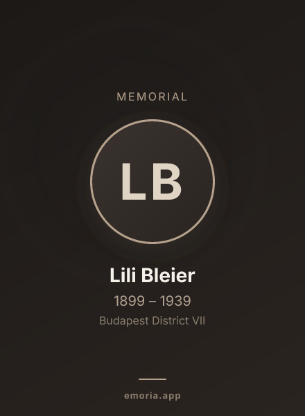 Memorial portrait of Lili Bleier