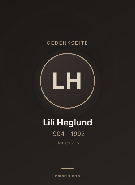 Gedenkportrait von Lili Heglund