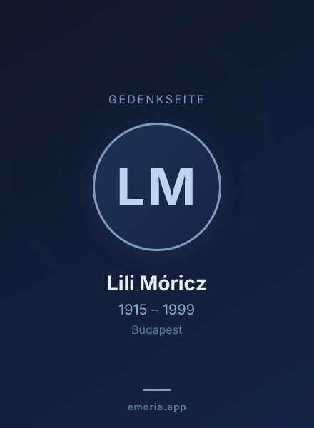 Gedenkportrait von Lili Móricz