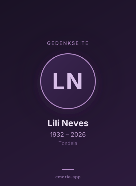 Gedenkportrait von Lili Neves