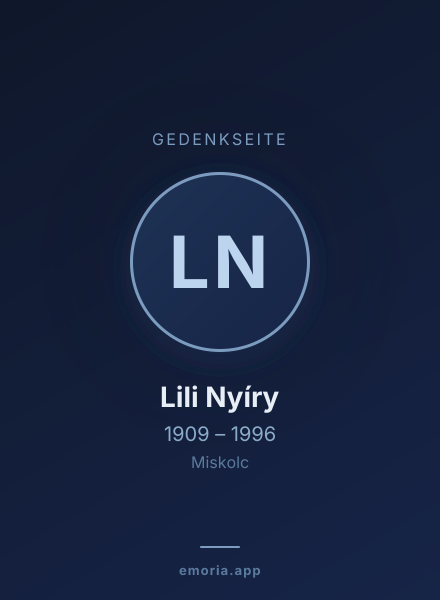 Gedenkportrait von Lili Nyíry