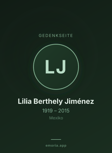 Gedenkportrait von Lilia Berthely Jiménez