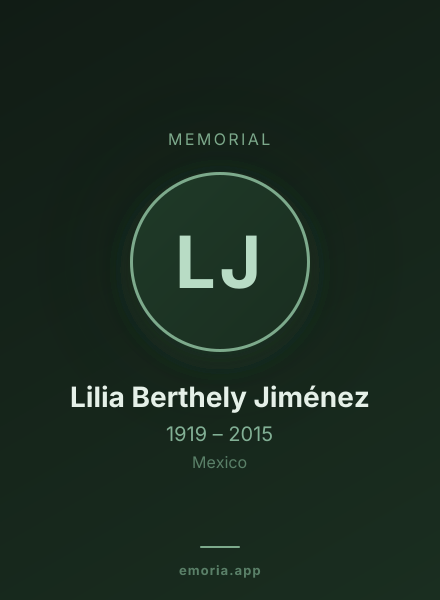 Memorial portrait of Lilia Berthely Jiménez