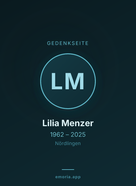Gedenkportrait von Lilia Menzer