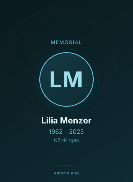 Memorial portrait of Lilia Menzer