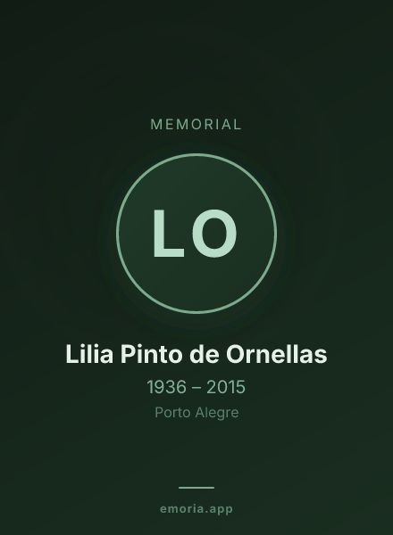 Memorial portrait of Lilia Pinto de Ornellas