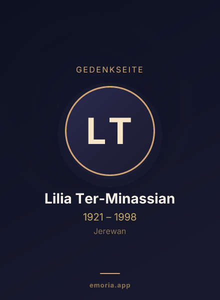 Gedenkportrait von Lilia Ter-Minassian
