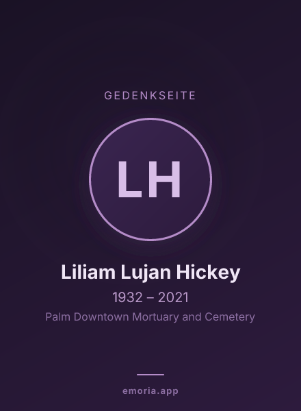 Gedenkportrait von Liliam Lujan Hickey