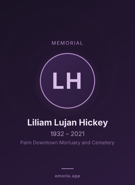 Memorial portrait of Liliam Lujan Hickey