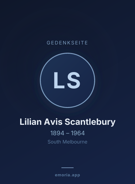 Gedenkportrait von Lilian Avis Scantlebury