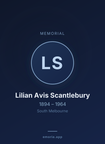 Memorial portrait of Lilian Avis Scantlebury