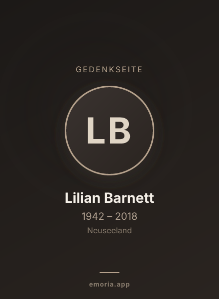 Gedenkportrait von Lilian Barnett