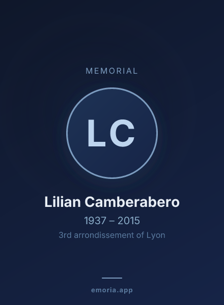 Memorial portrait of Lilian Camberabero