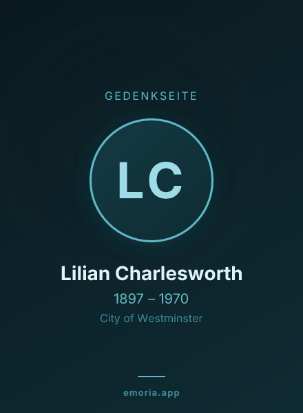 Gedenkportrait von Lilian Charlesworth