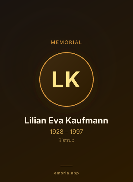 Memorial portrait of Lilian Eva Kaufmann