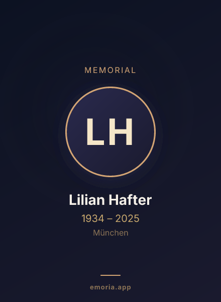Memorial portrait of Lilian Hafter