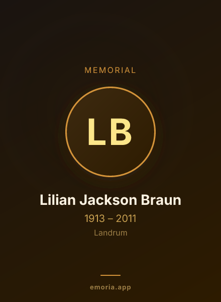 Memorial portrait of Lilian Jackson Braun