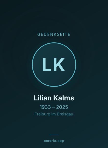 Gedenkportrait von Lilian Kalms