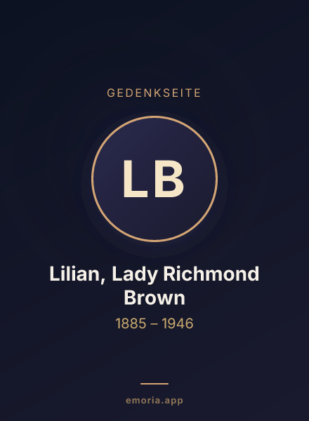 Gedenkportrait von Lilian, Lady Richmond Brown
